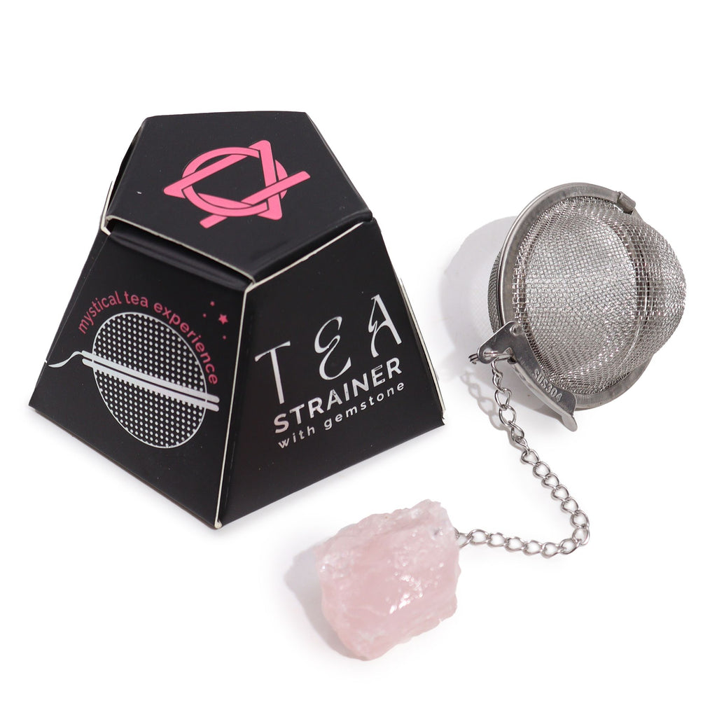 Gemstone tea infuser - Rose Quartz