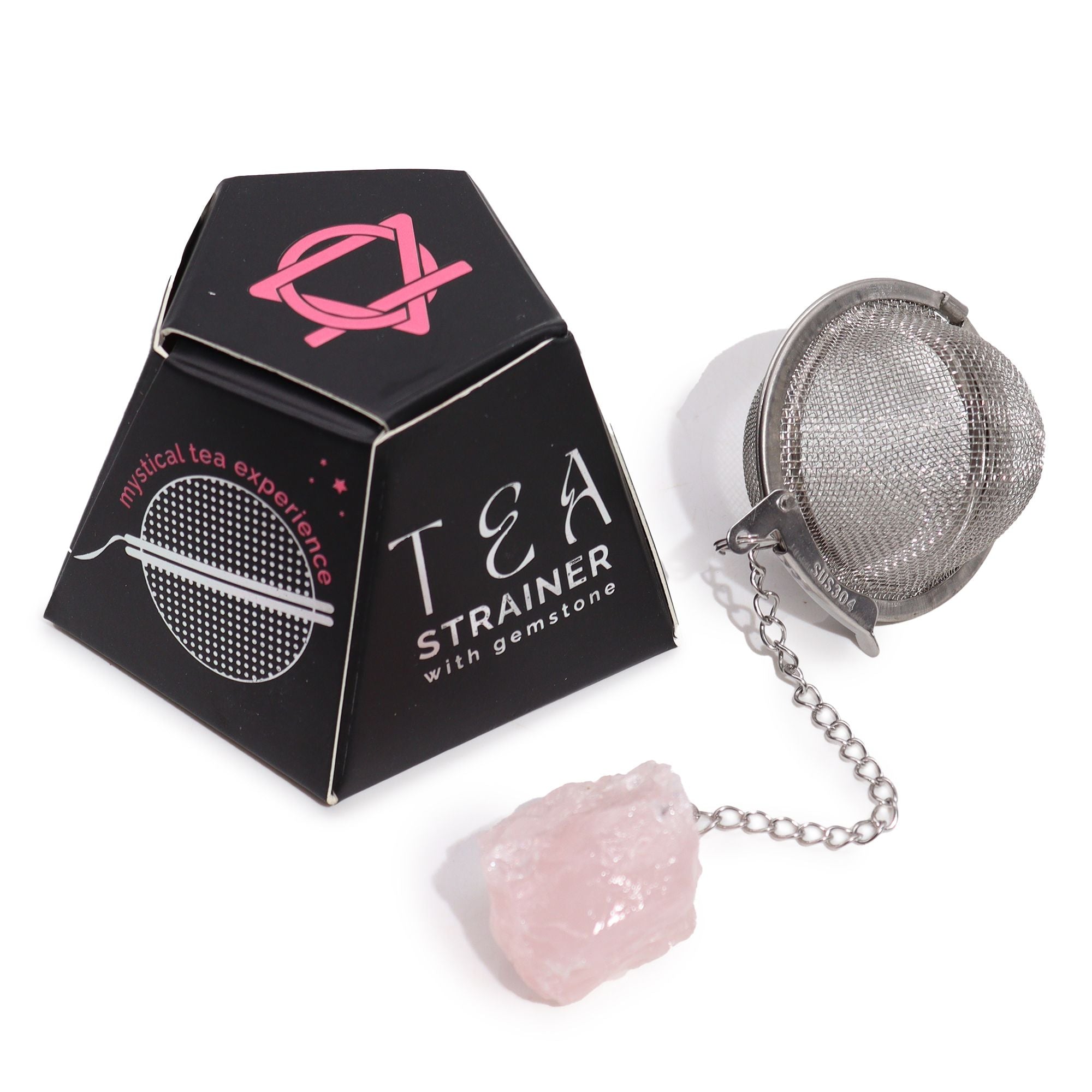 Gemstone tea infuser - Rose Quartz