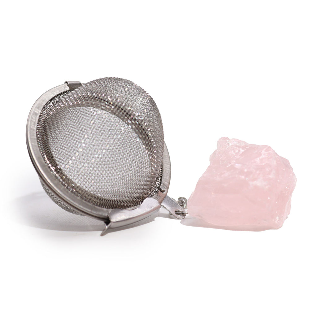 Gemstone tea infuser - Rose Quartz