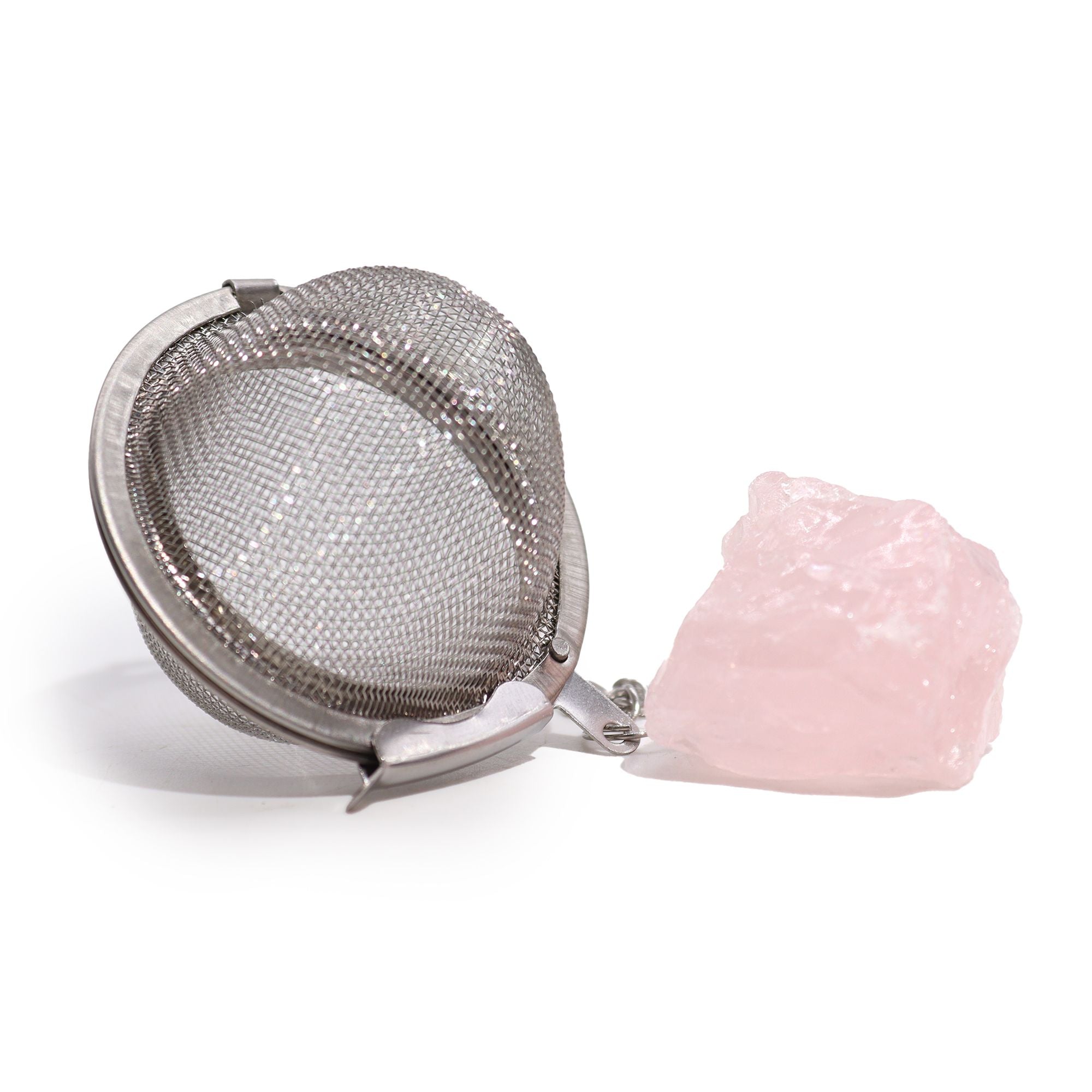 Gemstone tea infuser - Rose Quartz
