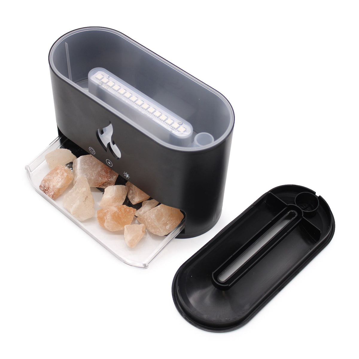 Blaze Aromadiffúzor Himalája Só Kamrával – USB-C, Lánghatású Kivitel (Himalája sóval együtt)