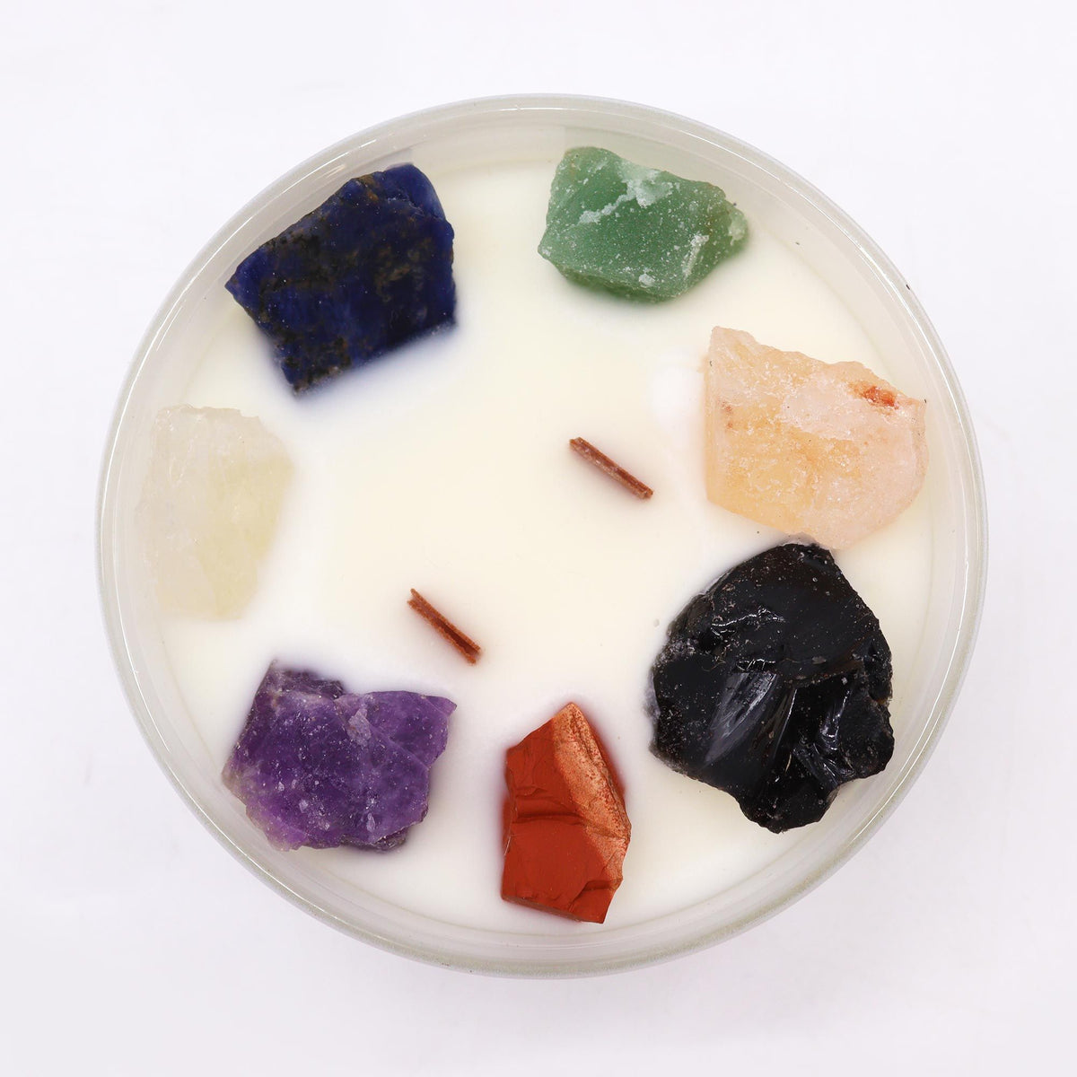 Csakra Kristálygyertya Nagy – Hét Csakra 🌈🕯️✨