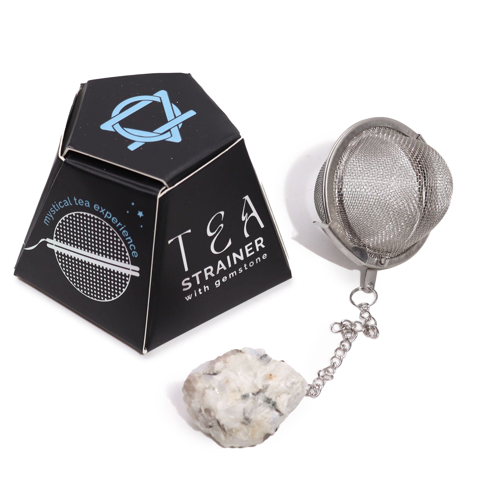 Gemstone Tea Strainer - Rainbow Moonstone