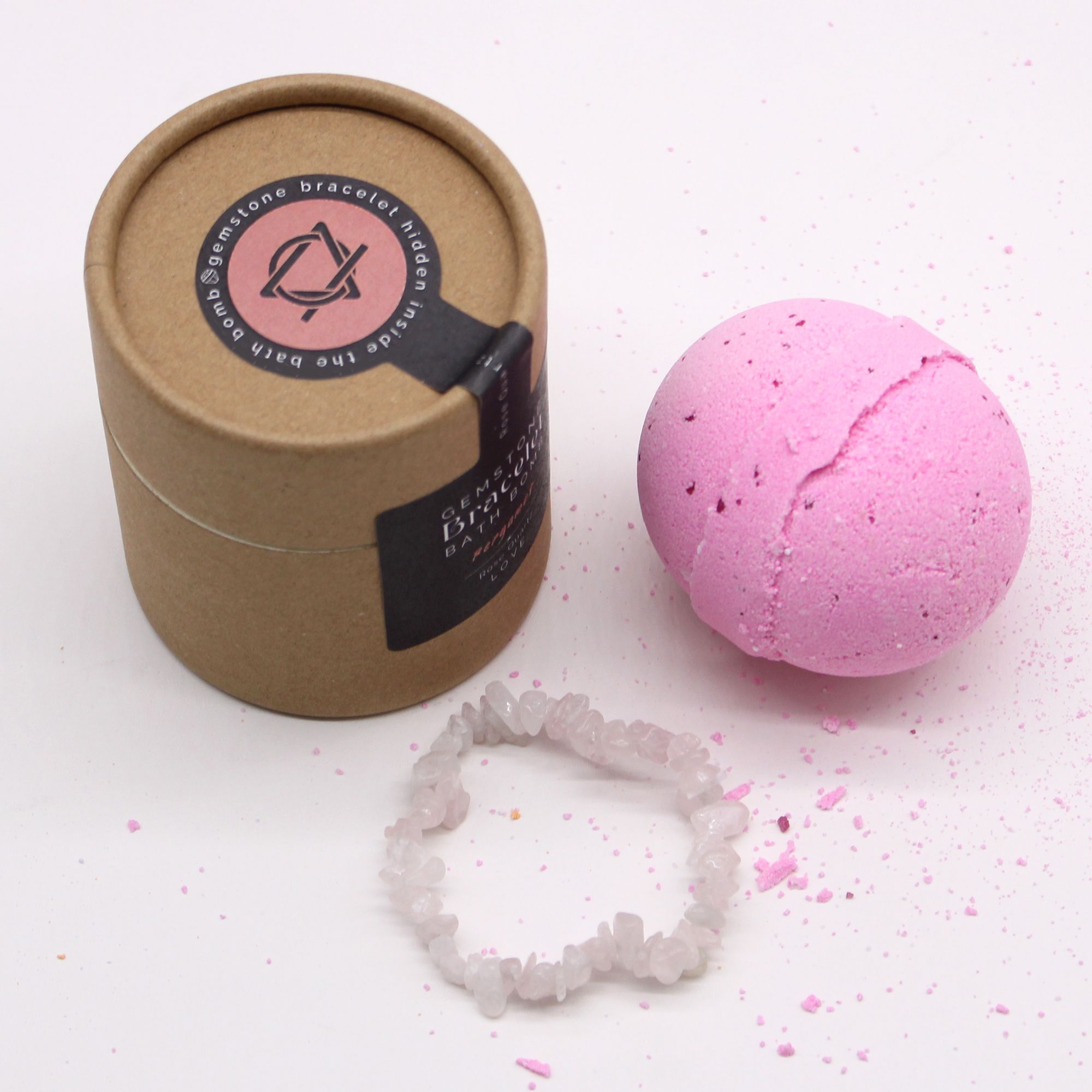 Rózsakvarc Drágakő Karkötős Fürdőbomba 💗🛁💎