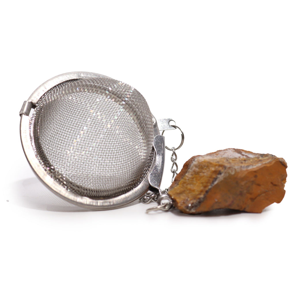 Gemstone tea infuser - Gold Tiger's Eye