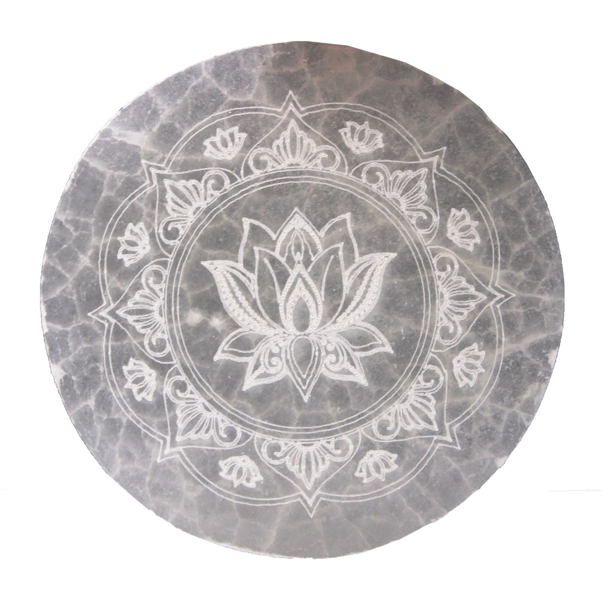 Közepes Szelenit Energetikai Töltőlap 10 cm – Lótusz Mandala ✨🪷