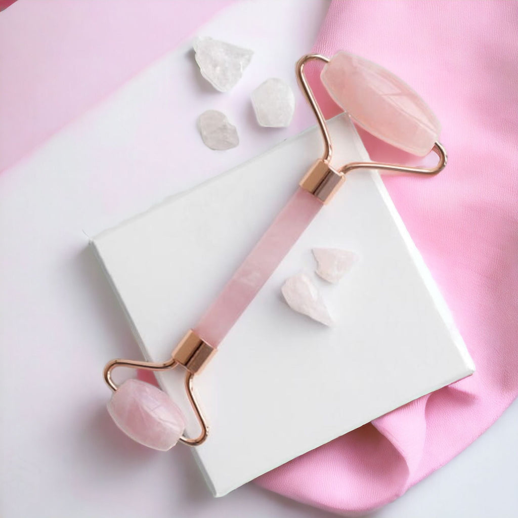 Drágakő Arcmasszírozó Henger – Rózsakvarc 🌸