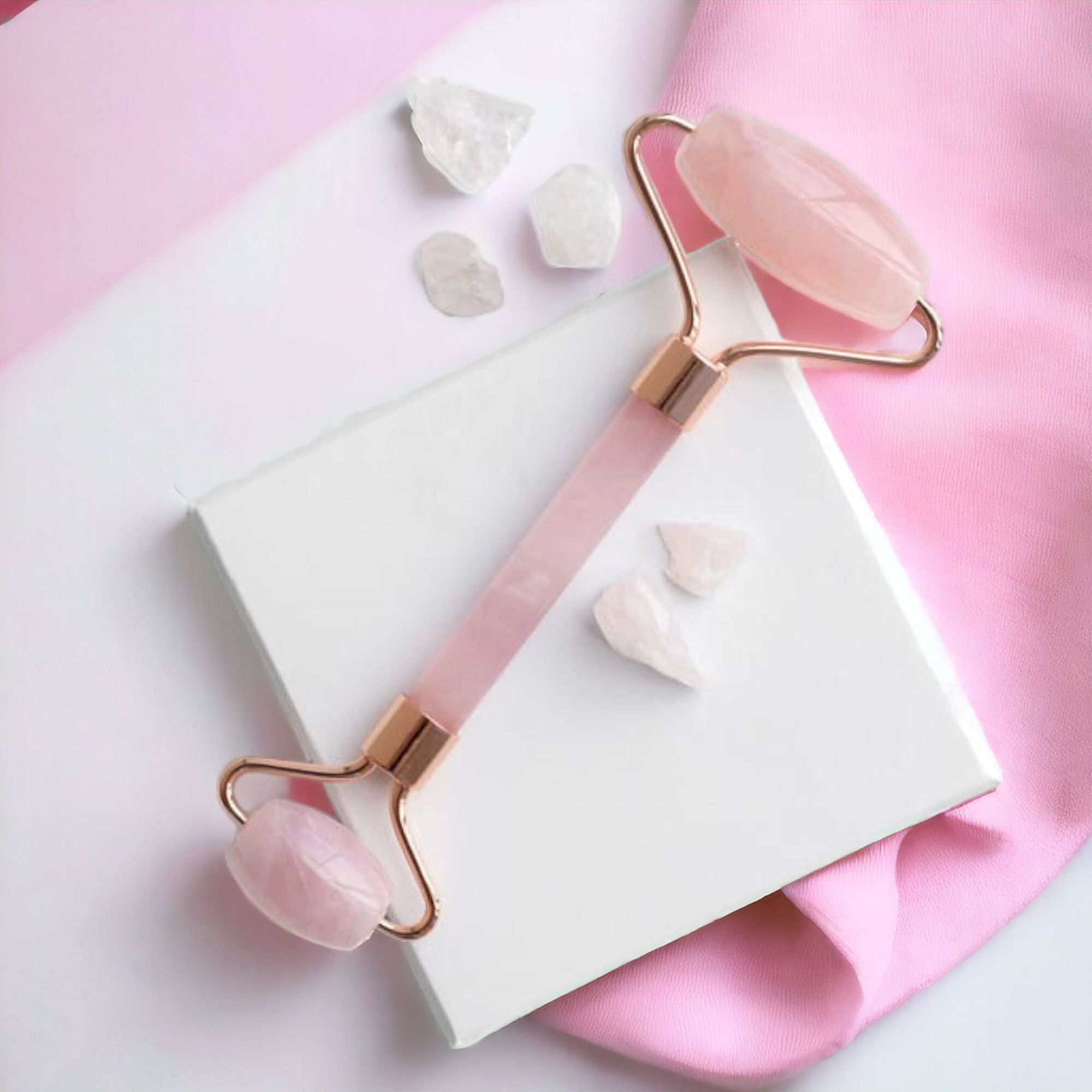 Drágakő Arcmasszírozó Henger – Rózsakvarc 🌸