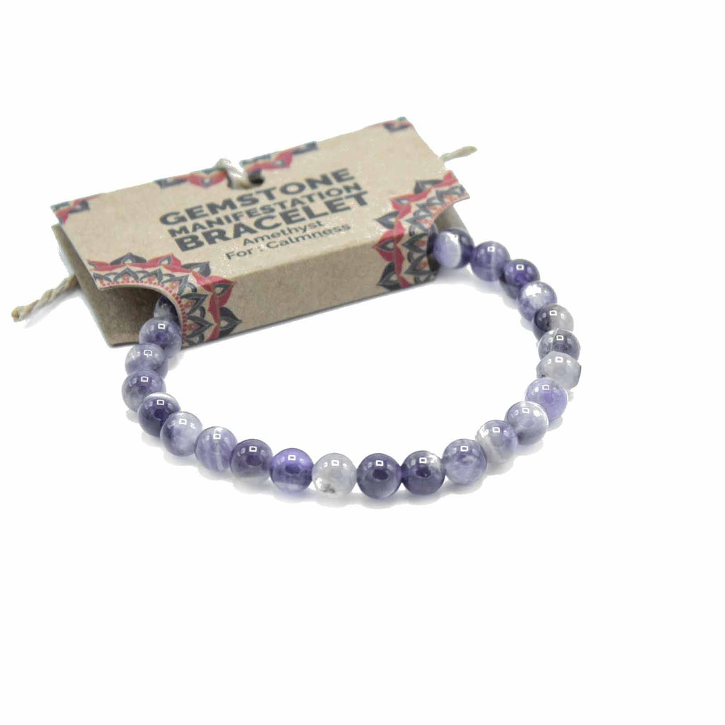 Ásványos Manifesztációs Karkötő – Ametiszt – Nyugalom 💜✨