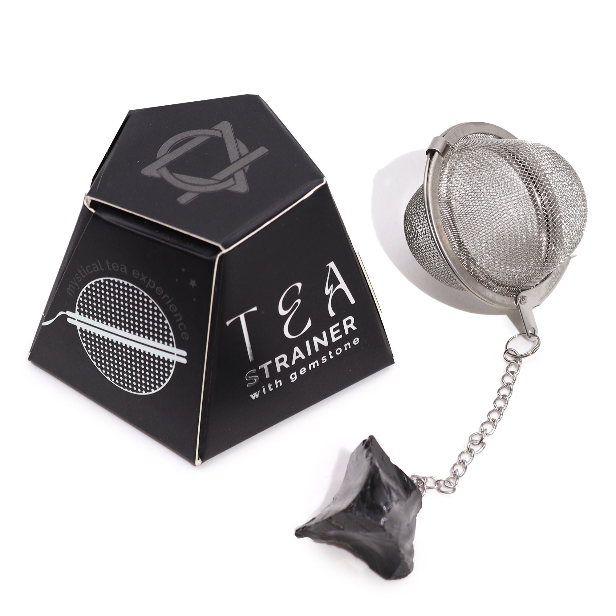 Gemstone Tea Strainer - Black Obsidian