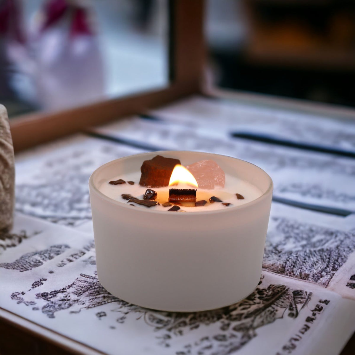 Csakra Kristálygyertya – Szakrális Csakra 🧡🕯️✨
