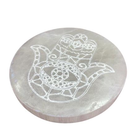 Közepes Szelenit Energetikai Töltőlap 10 cm – Hamsa 🪬✨