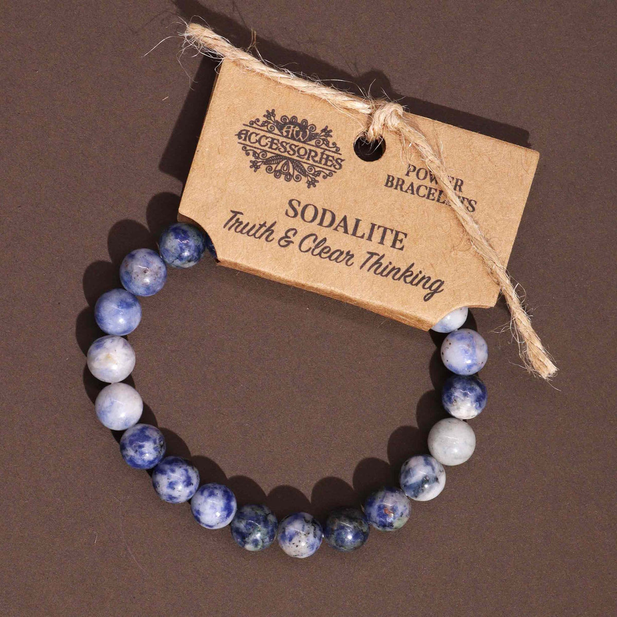 Ásvány Erő Karkötő – Szodalit 💙✨